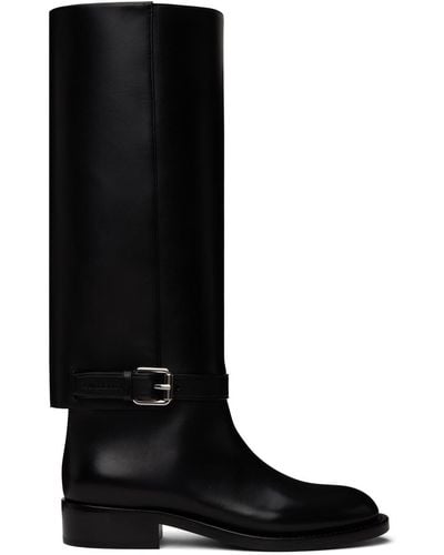 Burberry Ankle Strap Boots - Black