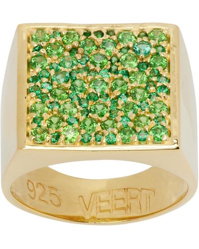 Veert 'the Multi Square Signet' Ring - Green