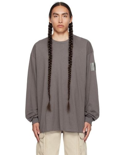 N. Hoolywood Patch Long Sleeve T-shirt - Brown
