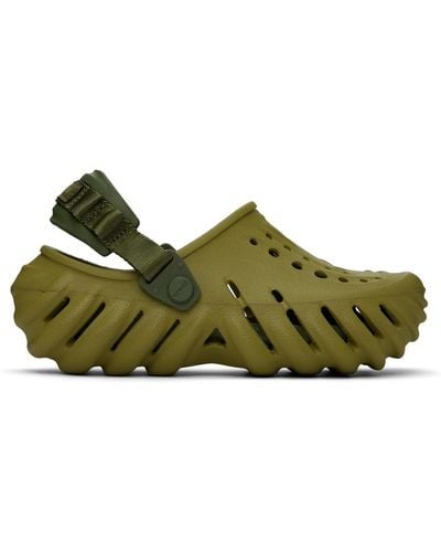 Crocs™ Khaki Echo Clogs - Green