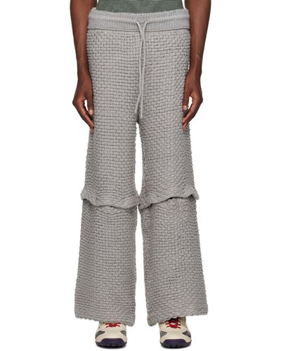 Isa Boulder Pantalon cargo gris à cordon coulissant - Multicolore