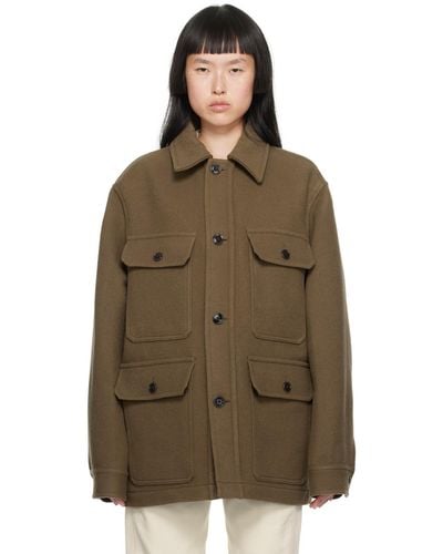 Lemaire Taupe Hunting Jacket - Brown