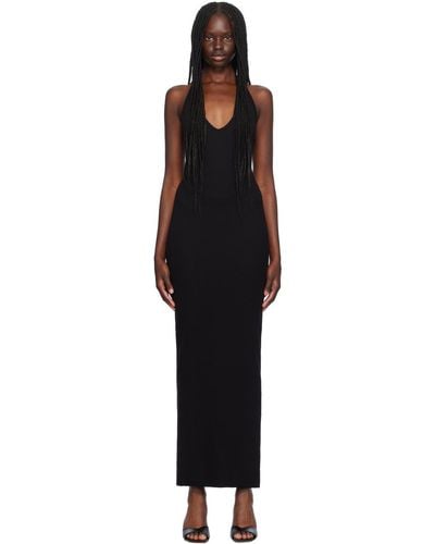 ÉTERNE Éterne Halter Maxi Dress - Black