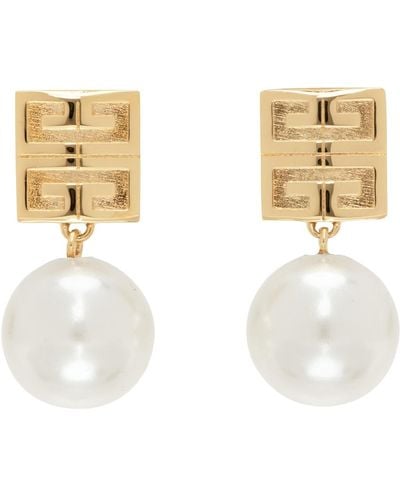 Givenchy Gold & White 4g Earrings