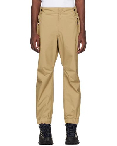 3 MONCLER GRENOBLE Beige Lightweight Trousers - Natural