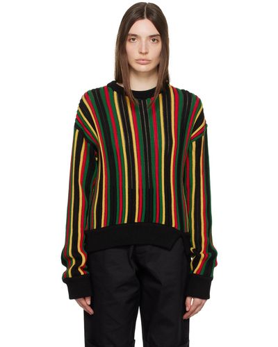 Spencer Badu Striped Sweater - Black