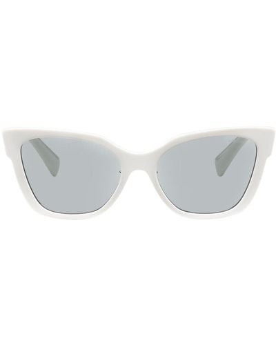 Miu Miu White Cat-eye Sunglasses - Black