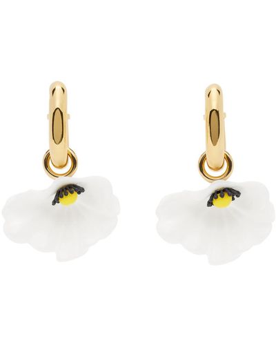 Rabanne Boucles d'oreilles graphiques à anneau dorées exclusives à ssense - Multicolore