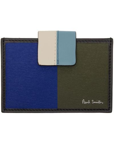 Paul Smith Blue & Black Press-stud Wallet