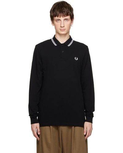 Fred Perry Embroidered Polo - Black