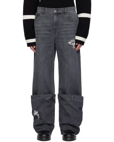 JW Anderson Ssense Exclusive Gray Bucket Jeans - Black