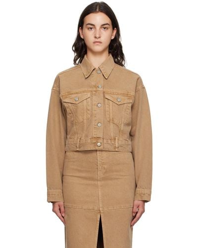 Reformation Tan Jori Denim Jacket - Multicolour