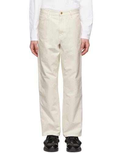Carhartt Pantalon blanc Single Knee
