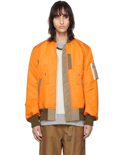 Sacai Orange Zip Reversible Jacket