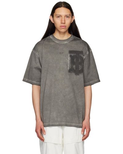 Burberry T-shirt surdimensionné gris