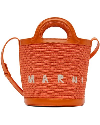 Marni Petit sac seau tropicalia - Orange