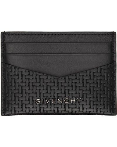 Givenchy Porte-cartes noir à motif tressé
