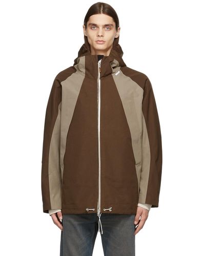 Acne Studios Brown & Taupe Unlined Parka Jacket - Multicolor
