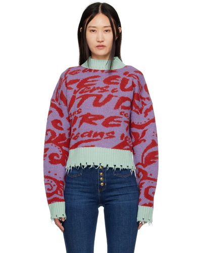 Versace Jeans Couture Graphic Jumper - Red