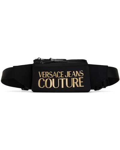 Versace Jeans Couture ボンディング加工ロゴ ポーチ - ブラック