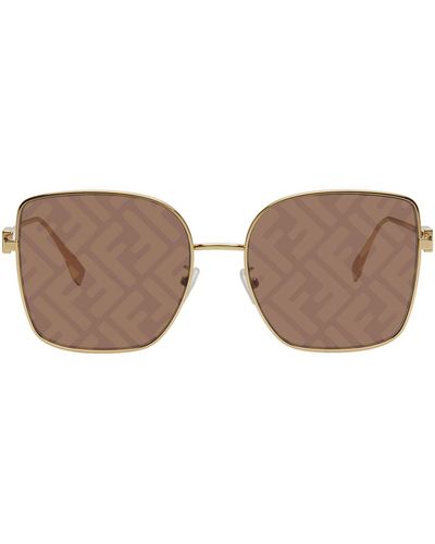Fendi Gold Baguette Sunglasses - Black