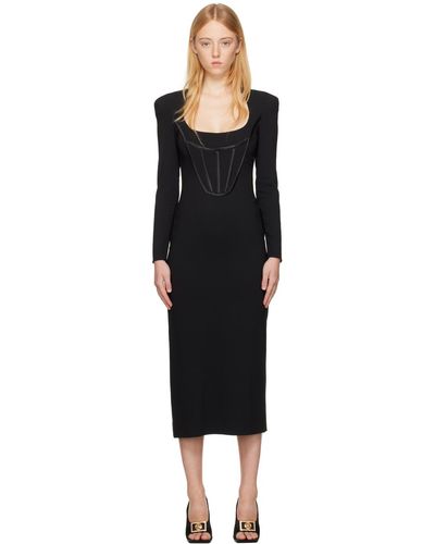 Versace ボーニング ミディアムドレス - ブラック