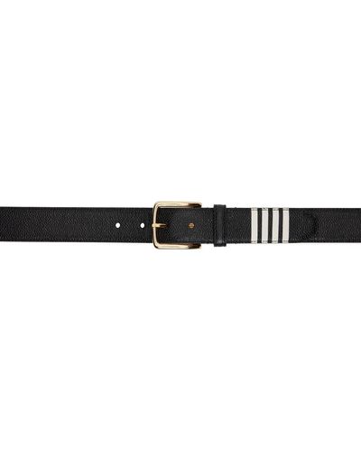 Thom Browne Black 4-bar Belt