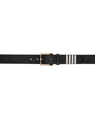 Thom Browne Thom e ceinture noire à quatre rayures