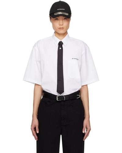 Givenchy White Spread Collar Shirt