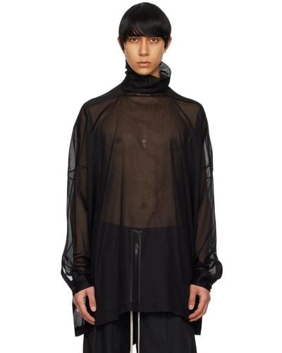 Rick Owens Tabard タートルネック - ブラック