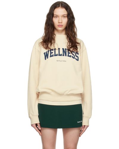 Sporty & Rich Off-white 'wellness' Sweatshirt - Green