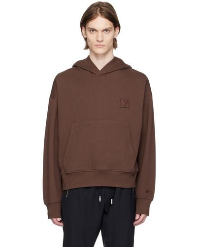 WOOYOUNGMI Brown Patch Hoodie