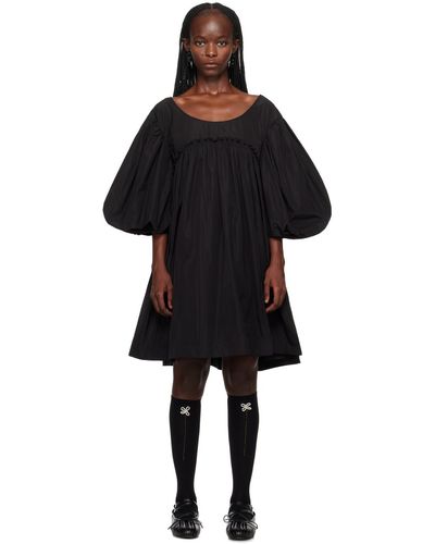 Simone Rocha Gathered Minidress - Black