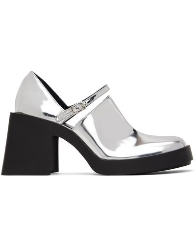 Justine Clenquet Chaussures charles ix à talon bottier kim argentées - Noir