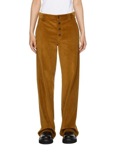 Commission Tan Twisted Trousers - Yellow
