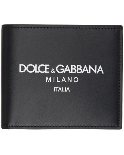 Dolce & Gabbana カーフスキン ロゴ 財布 - ブラック