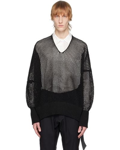 Sulvam Crewneck Sweater - Black