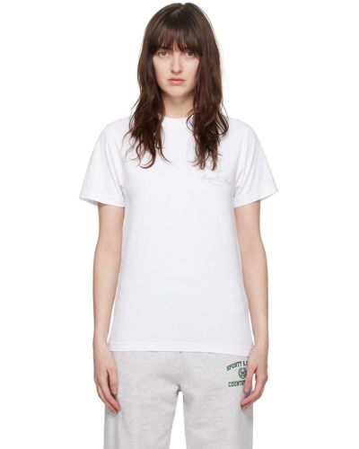 Sporty & Rich Sportyrich t-shirt blanc à logo vendome