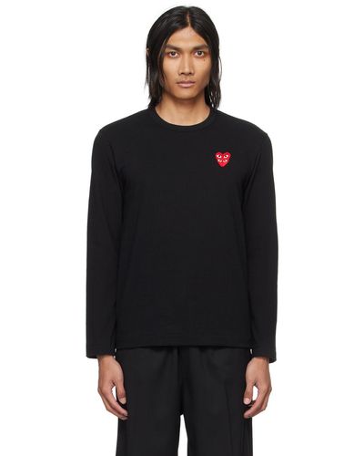 Comme des gar?ons play t-shirt rayé à manches longues top
