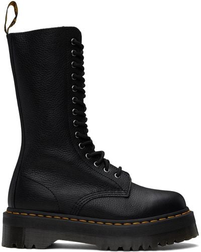 Dr. Martens Black 1b99 Pisa Leather Lace Up Boots