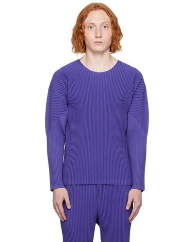 Homme Plissé Issey Miyake Homme Plissé Issey Miyake Purple Monthly Colour September Long Sleeve T-shirt
