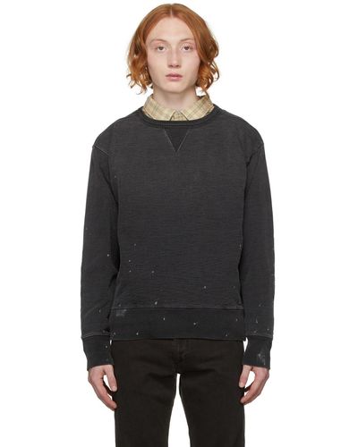 RRL Distressed Sweater - Black