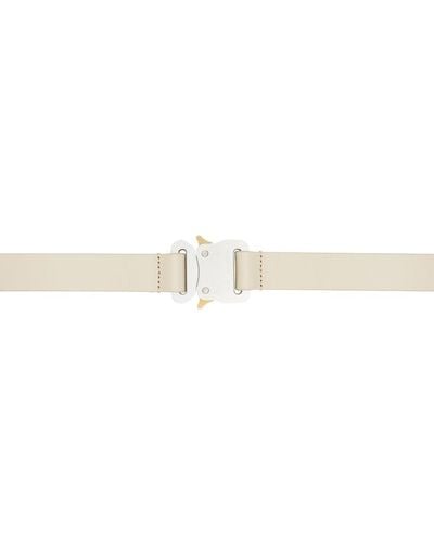 1017 ALYX 9SM Off-white Leather Double Buckle Belt - Black