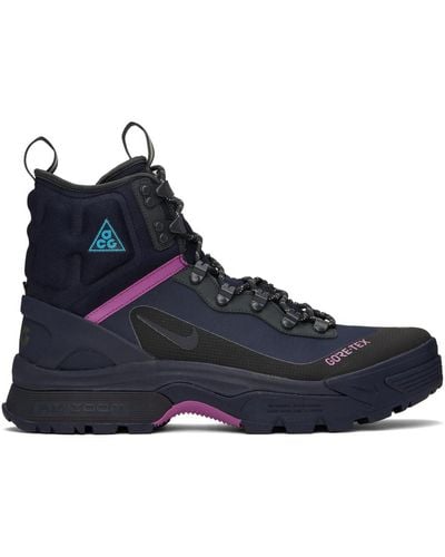 Nike Navy Gaiadome Boots - Blue