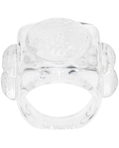 Jean Paul Gaultier Transparent La Manso Edition Ice Cube Ring - White