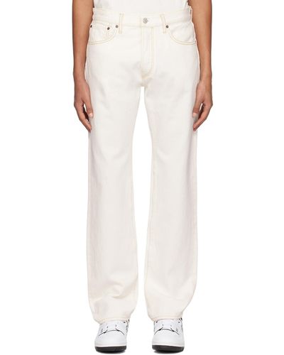 RE/DONE White 50's Straight Jeans - Multicolor