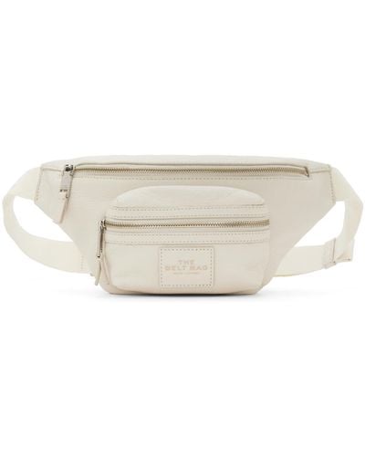 Marc Jacobs White 'the Leather Belt Bag' Pouch - Black