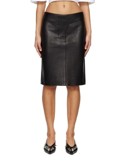 Jacquemus Black Les Sculptures 'la Jupe Obra Cuir' Leather Miniskirt