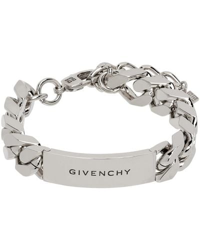 Givenchy Silver Id Bracelet - Black