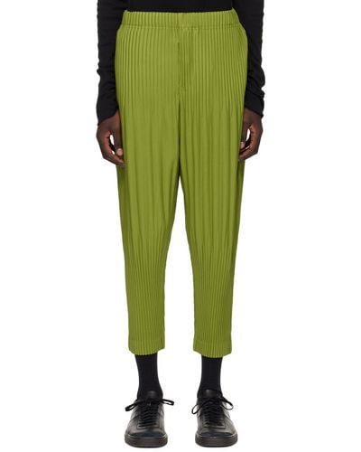 Homme Plissé Issey Miyake Homme Plissé Issey Miyake Green Monthly Color December Pants